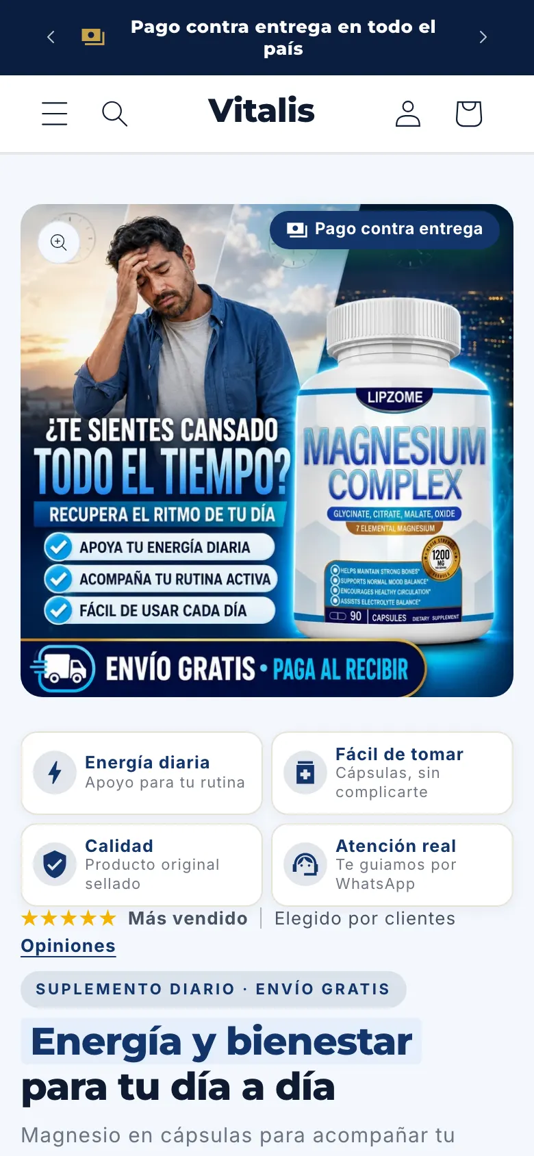 BIZORA en una tienda real, vista móvil